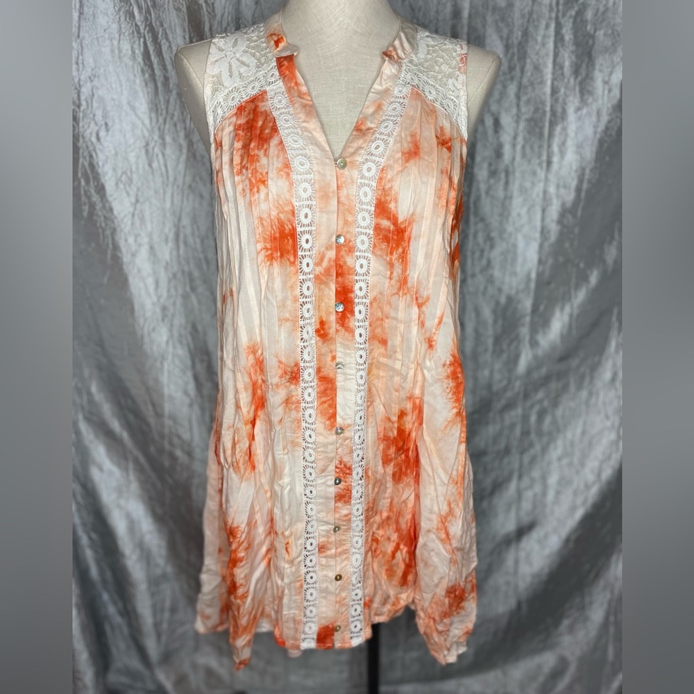 Entro NEW tank top dress/ tunic with lace & has liner; beautiful details